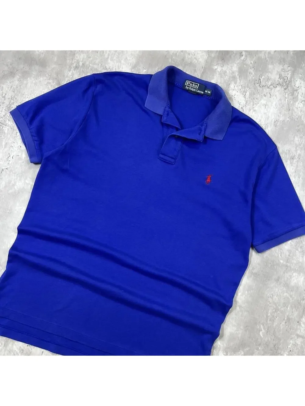 Vintage Polo Ralph Lauren Polo Shirt Blue Red Pony